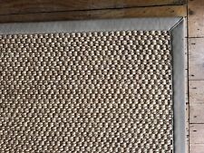 Sisal Rug With Cotton Herringbone Tan Border