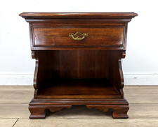 TV STAND Mahogany 2 Tier Top Drawer Media Brass Handles FREE DELIVERY