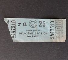 Old ticket PARIS Tramway