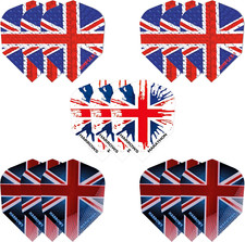 Union Jack Dart Flights - 5 Sets (15) - Harrows - Standard Shape - Extra Strong
