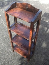 Antique oak lattice sided bookcase, Arts & Crafts period, fast economy post