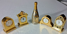 5 miniature clocks collection
