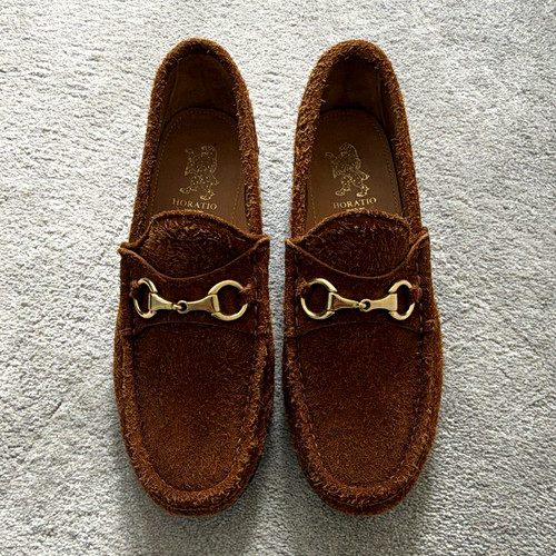 Horatio brown suede horsebit - horatio,