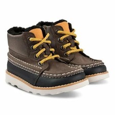 NEW CLARKS CROWN SPIRIT OLDER BOYS LEATHER WATER PROOF ANKLE BOOTS SIZE 2.5 G