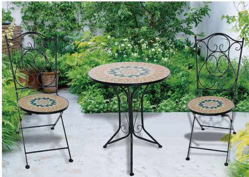 Pagoda ceramic bistro set - ceramic,