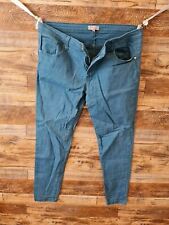 Mimosa Women's Cyan Blue Coloured Skinny Jeans UK 14 28.5" Leg