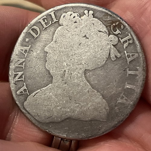 Queen anne 1713 silver crown - -,