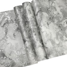 Marble Wallpaper Metallic Swirls - Silver Grey Rose Gold  UK