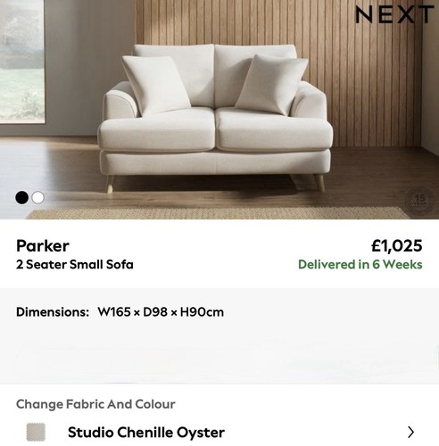 Next parker seater small - next,