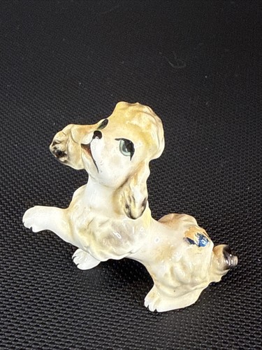 Miniature bone china poodle - bone,