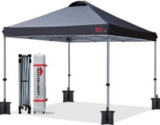 Pop Up Gazebo Black with Wheeled Carrybag 2.5m x 2.5m Easy Set Up Bag X00169V7S1