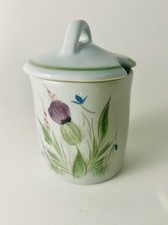 Buchan Portobello Stoneware Thistle Design Preserve Pot ~ Excellent Condition~