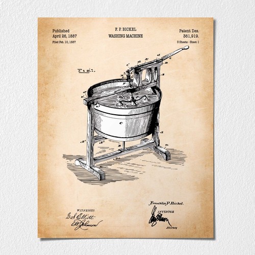 Vintage laundry room canvas - vintage,