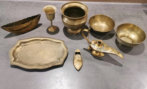Vintage brass - brass, /