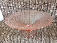 PINK DEPRESSION GLASS FLOWER