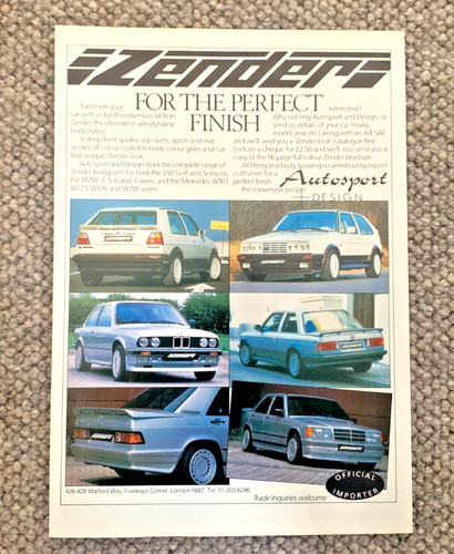 Zender autosport design - zender, 1980s