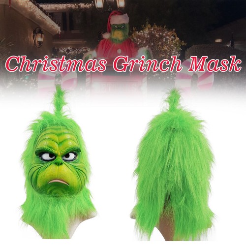 The grinch mask costume with - grinch,