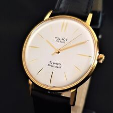 Vintage Watch USSR Poljot De LUXE Ultra SLIM 23 Jewels Soviet Wristwatch 2209