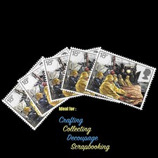 VINTAGE Unused Stamps GB 1981 : 5 * QEII 18p. Fishing Industry- 'Trawl Net’
