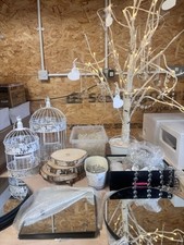 Huge Job Lot Wedding Table Decor Inc Mirrored Plates, Wishing Tree & Birdcages 