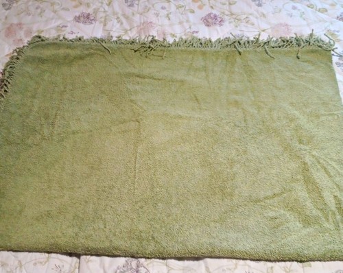 Vintage green solid fringed - solid,
