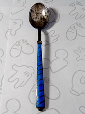 Blue Enamel Guilloche Seashell