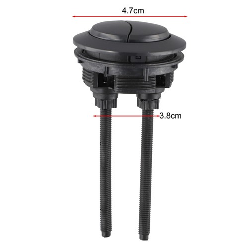 Black toilet flush button - black,