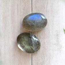 8x6mm Labradorite Gemstone Oval Cabochons X2 (pair) NEW