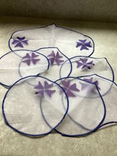 Vintage Hand Made Doilies Blue