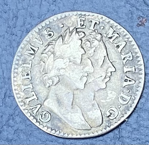 William mary 1689 sterling - &,