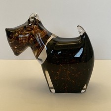 Wedgwood Glass Dog Scottie