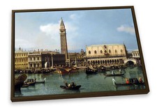 Canaletto The Molo from the Basin of San Marco CANVAS FLOATER FRAME Wall Art