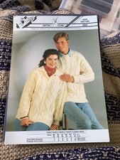 KNITTING YARNS TEDDY FAMILY CLASSIC ARAN SWEATER KNITTING PATTERN