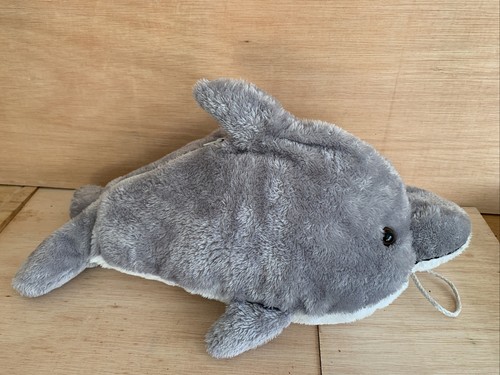 Dolphin soft toy with zipped - soft,