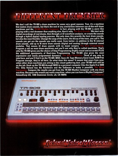 1984 roland 909 drum - •,