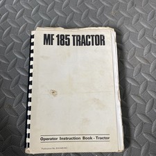 MASSEY FERGUSON TRACTOR MF185 OPERATORS MANUAL - MF 185