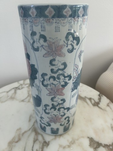 Vintage chinese blue pink - blue, and