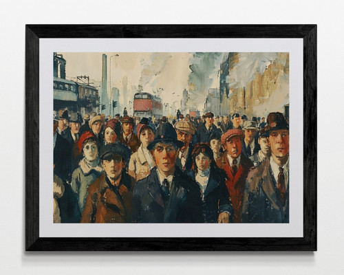 Lowry style going to work - to,