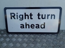 RIGHT TURN AHEAD - ROAD TRAFFIC SIGN 600x300mm