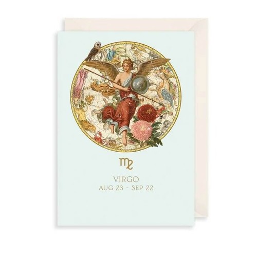 Virgo birthday card zodiac - card,