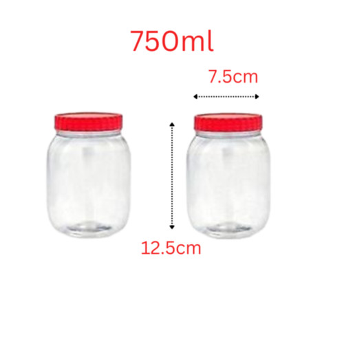 Plastic jars small large - plastic,
