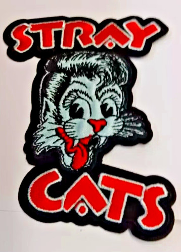 Stray cats embroidered sew - embroidered, on
