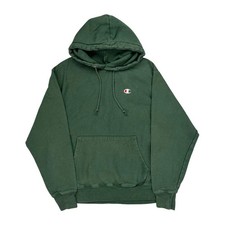 Reverse Weave Champion Hoodie - Large Green Cotton
