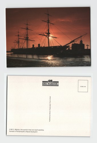 Postcard hms warrior 1860 - -,