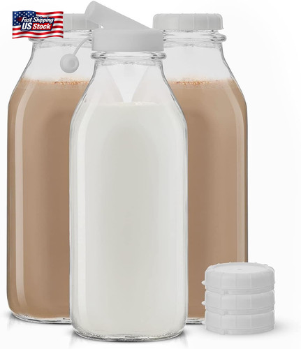 Joyjolt glass milk bottles - glass,