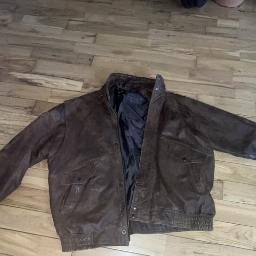 Lld men brown leather bomber - lld,