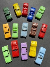 15 Vintage 1960s Plastic Toy Cars - 5cm long , 5 designs -  Made in Hong Kong