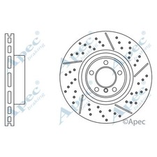 2x Brake Discs Vented Drilled