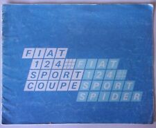 FIAT 124 SPORT COUPE & SPORT SPIDER orig 1970 German Mkt Sales Brochure Prospekt
