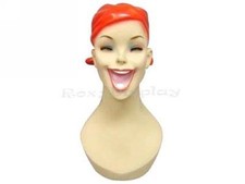 2PCS Female Fiberglass Mannequin Head Bust Wig Hat Jewelry Display #Y5 X2